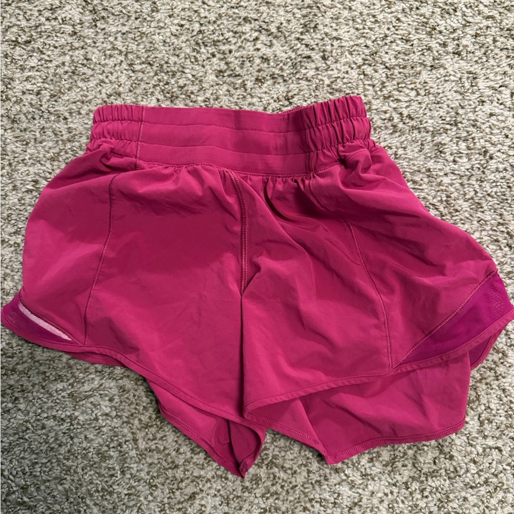 lululemon athletica Hot Pink Layered Running Shorts